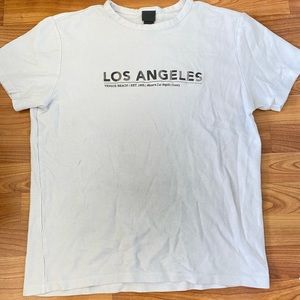 White LOS ANGELES California, Venice beach H&M shirt. Size medium.